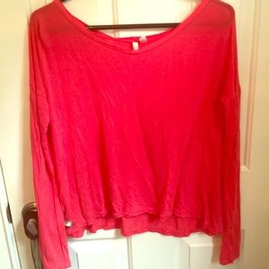 Frenchi/Nordstrom coral long sleeve top
